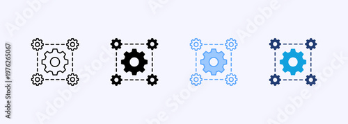 Interoperability Icon Set Multistyle Various Collection Element For Design