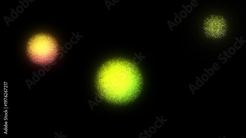 Colorful fireworks exploding in the night sky with vibrant colors and a dark background