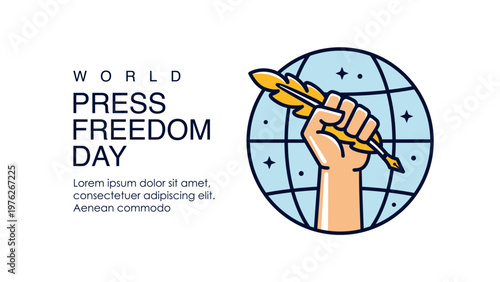 world press freedom day banner template