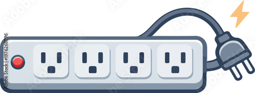Extension Cord Icon – Multi Plug Power Strip