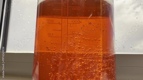 sparkling fitness drink in drinking bottle