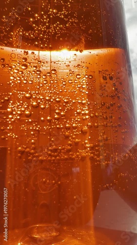 sparkling fitness drink in drinking bottle