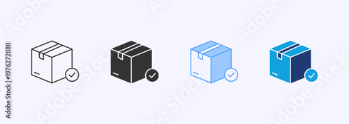 Packaging Icon Set Multistyle Various Collection Element For Design