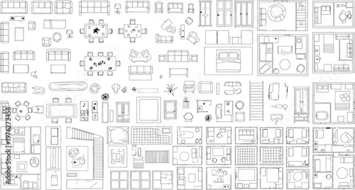 Intricate architectural blueprints a seamless pattern of building plans isolated on transparent background