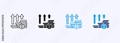 Profitability Icon Set Multistyle Various Collection Element For Design