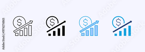 Stocks Icon Set Multistyle Various Collection Element For Design