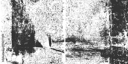 Black ink handwritten script on distressed textured paper background with vertical dark smudges writing