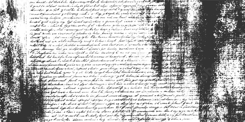 Aged handwritten document with distressed texture and dark ink script antique background black book