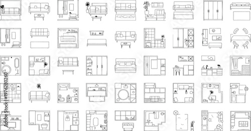 Blueprint pattern architectural plans isolated on transparent background technical drawings and detailed schematics