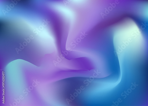 Aurora Light Gradient. Borealis Gradient Blur. Winter Lapland Nature Illustration. Northern Aurora Light. Trendy Arctic Web With Cosmic Element. Green, Blue And Purple Abstract Sky.