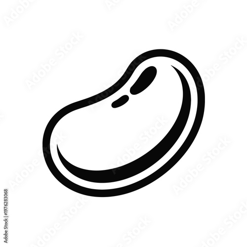 Black and white illustration of a steak cut, isolated on a plain background, representing a raw meat product for culinary or food-related purposes