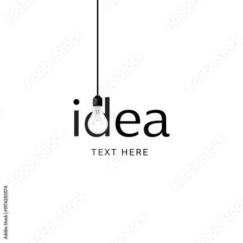 Light Bulb with Idea Concept.