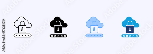 Encryption Icon Set Multistyle Various Collection Element For Design