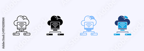 Virtualization Icon Set Multistyle Various Collection Element For Design