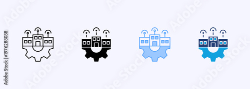Infrastructure Icon Set Multistyle Various Collection Element For Design
