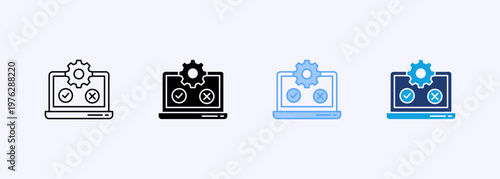 Testing Icon Set Multistyle Various Collection Element For Design