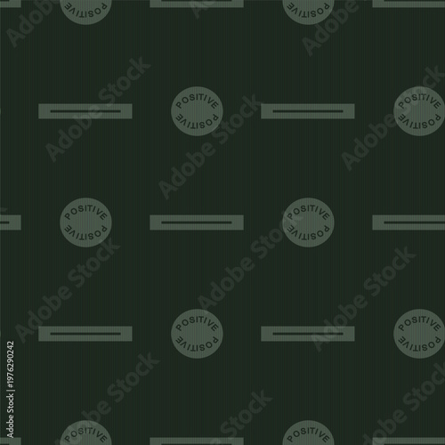 Minimalist dark seamless background pattern with alternating circles and horizontal bar shapes