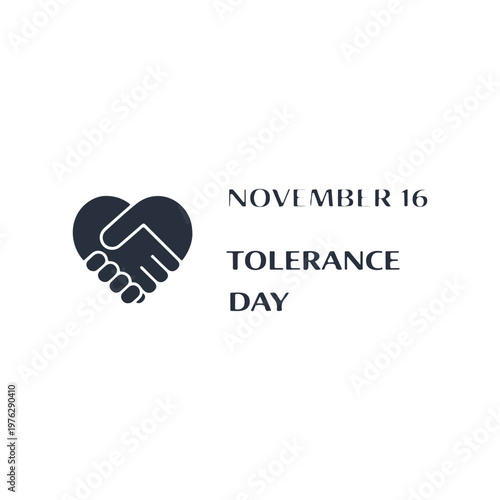 November 16 Tolerance Day
Vector holiday banner on a white background