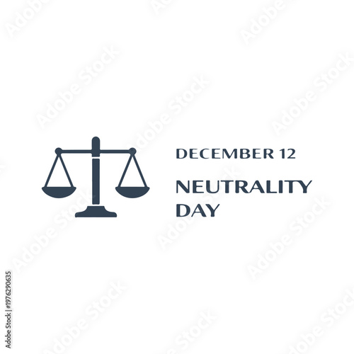 December 12 Neutrality Day
Vector holiday banner on a white background