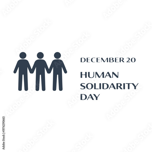 December 20 Human Solidarity Day
Vector holiday banner on a white background