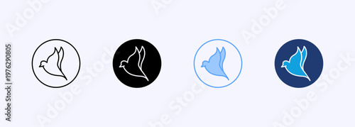 Animal and fauna icons representing biodiversity and wildlife species concepts. Multiple style Icons set.