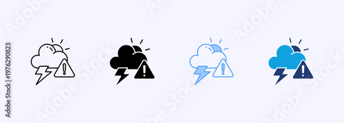 Weather icons including rain, sun, clouds, and atmospheric conditions for forecasting visuals. Multiple style Icons set.