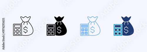 Budgeting Icon Set Multiple Style Various Collection Element For Design