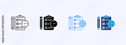 Planning Icon Set Multiple Style Various Collection Element For Design