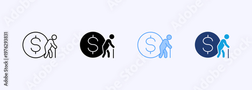 Retirement Icon Set Multiple Style Various Collection Element For Design