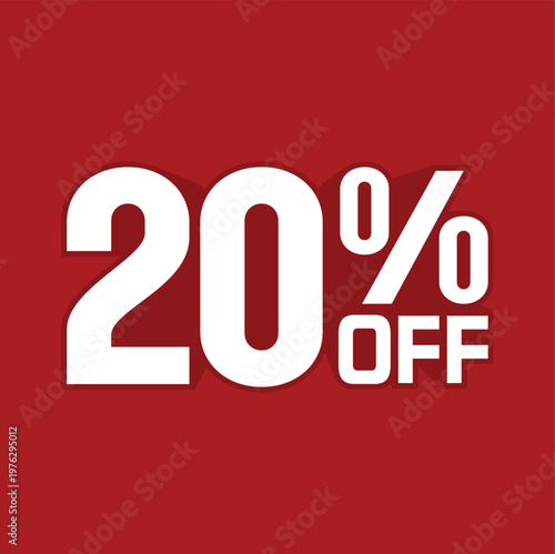 20 Percent Off text effects, Design