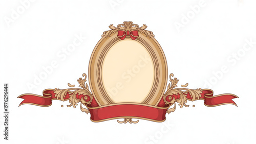 Elegant oval wreath with autumnal floral and leaf decorations Vector