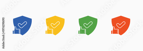 Reliability Icon Set Color Multiple Style Collection Element For Design