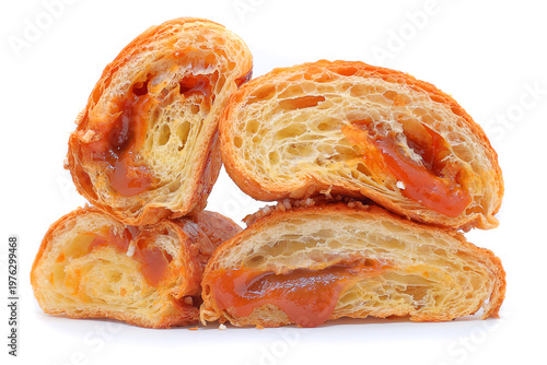 Foto brioche con marmellata di albicocca