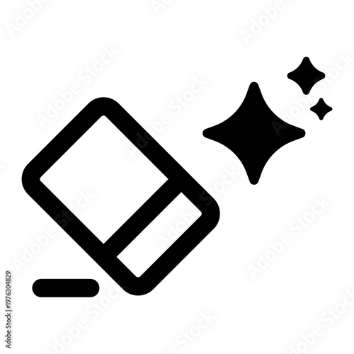 Ai generated erase  line icon. vector illustration