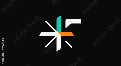 Colorful abstract geometric shape design.