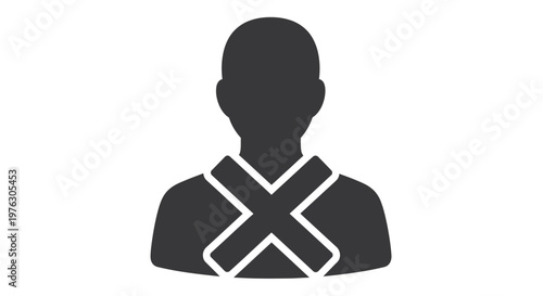 Black silhouette of a person icon.