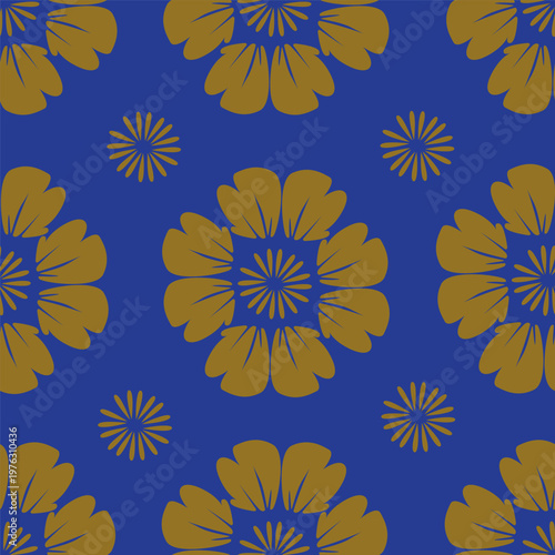 coquette seamless purple and yellow flowers pattern. Delicate petals and vibrant blossoms create an artistic and vintage botanical illustration. pastel flower seamless pattern