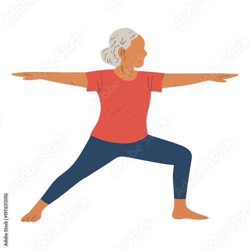 Healthy Senior Woman Fitness Pose
