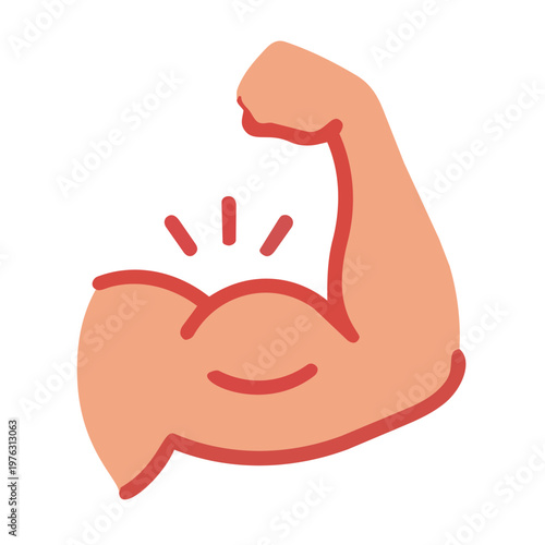 Strong Flexed Bicep Muscle Icon