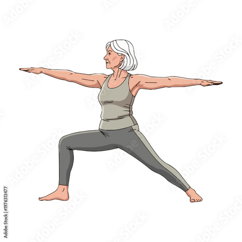 Fit Elderly Woman Stretching Legs