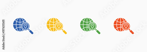 Photos Exploration Icon Set Color Multiple Style Collection Element For Design