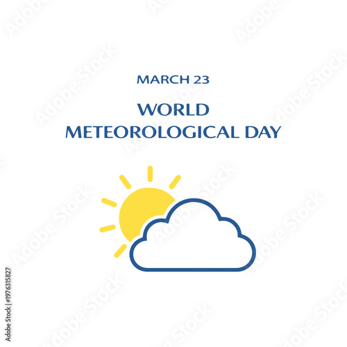 March 23 World Meteorological Day
Vector holiday banner on a white background