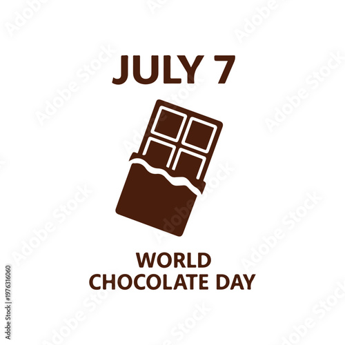 July 7 World Chocolate Day
Vector holiday banner on a white background