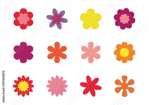 set of vector flowers