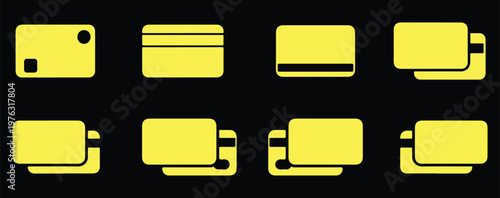 Minimalist yellow smartphone mockup on black background for app design and tech presentation