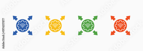 Scalability Icon Set Color Multiple Style Collection Element For Design