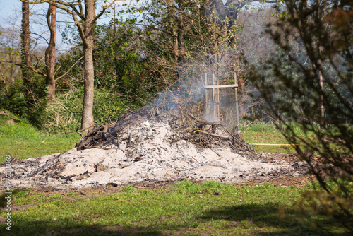 Smoldering Fire with Smoke