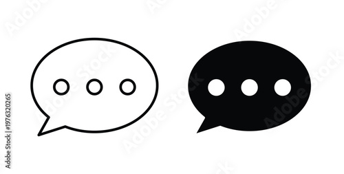 Comments icon vector illustration logo design in clipart and strokes
