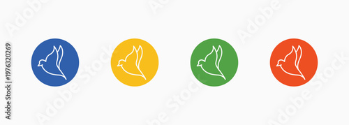 Animal and fauna icons representing biodiversity and wildlife species concepts. Multiple color style Icons set.