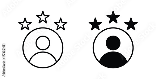 Customer loyalty icon vector illustration logo design in clipart and strokes